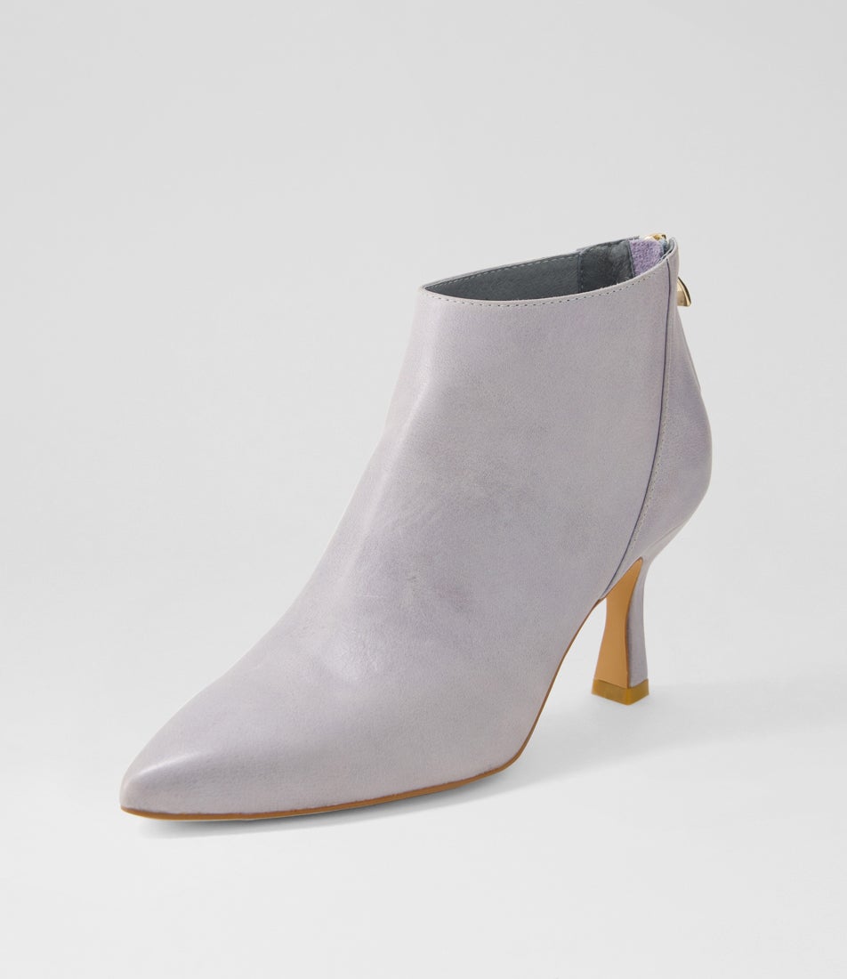 Lara Cloudy Leather Ankle Boots