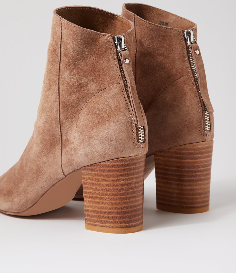 Cilin Light Choc Suede Heels