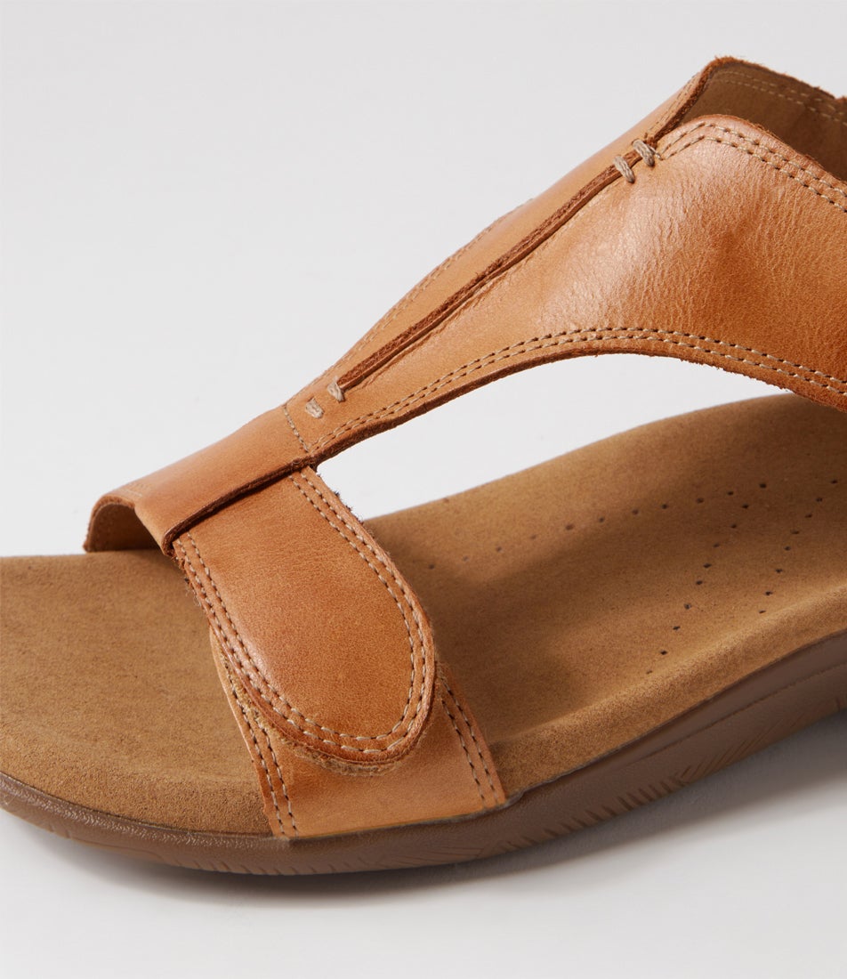 The Show Caramel Leather Sandals