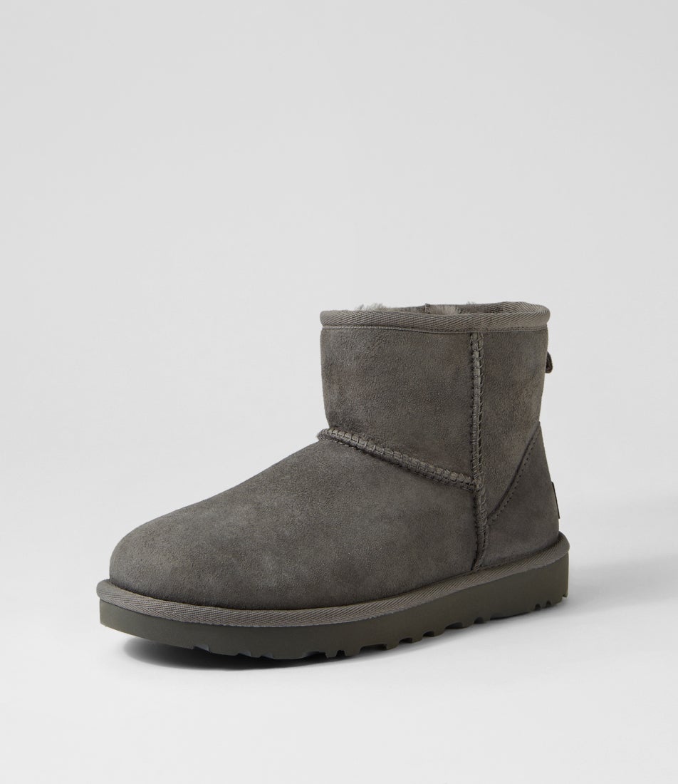 Classic Mini 2 Grey Sheepskin Calf Boots