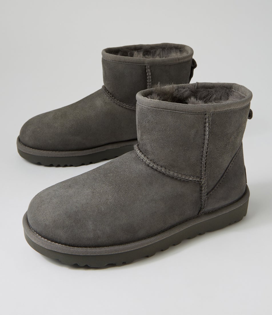 Classic Mini 2 Grey Sheepskin Calf Boots