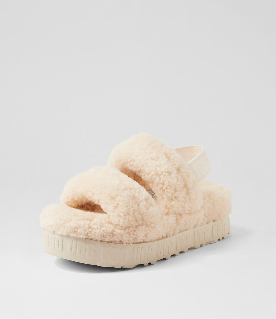 Oh Fluffita Natural Sheepskin Sandals