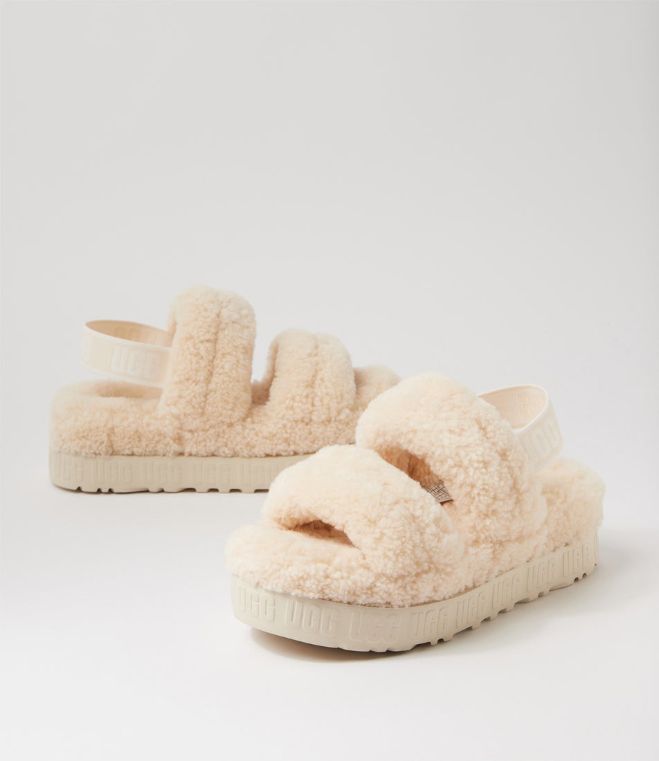 Oh Fluffita Natural Sheepskin Sandals