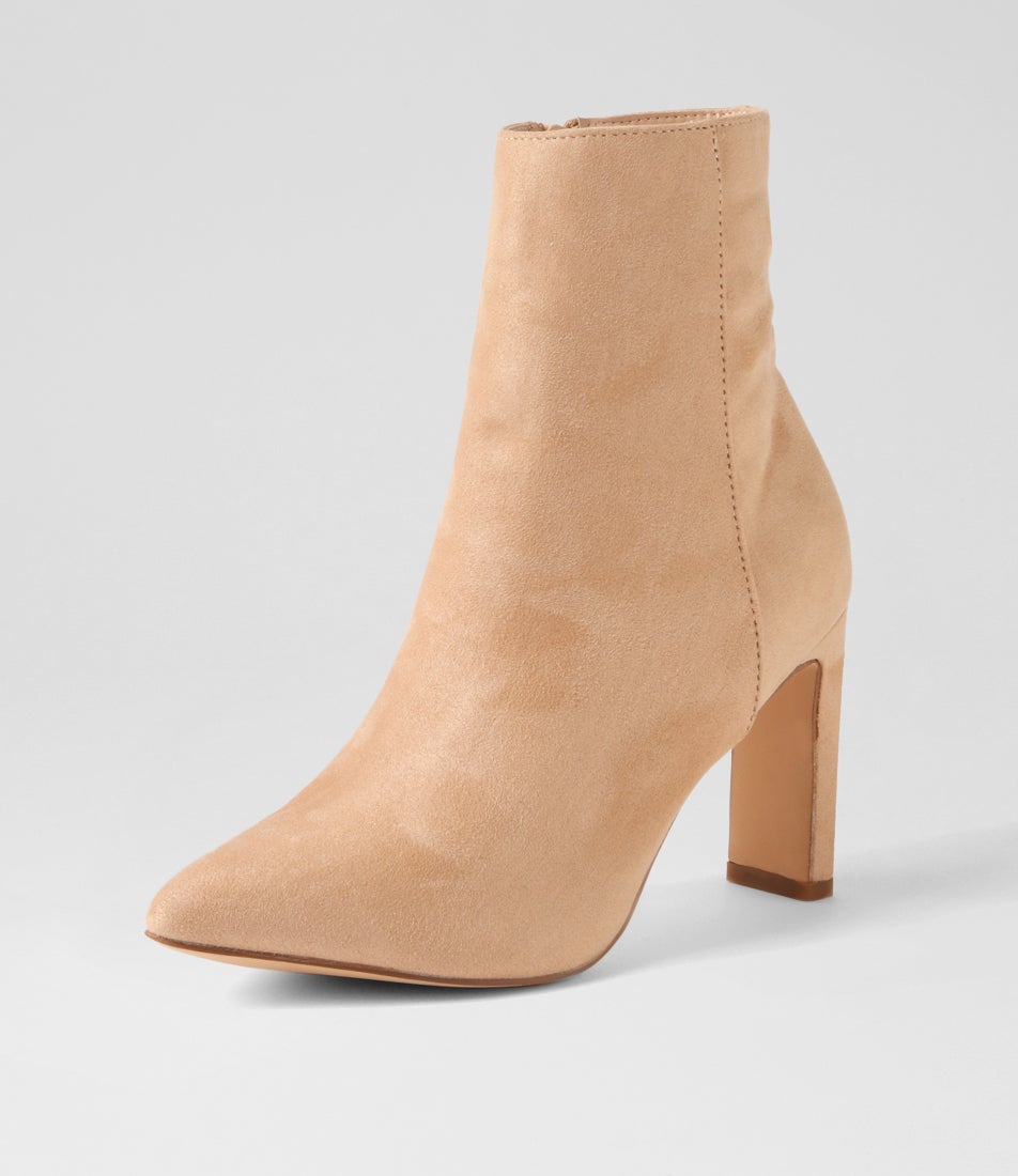 Effigy Cashew Microsuede Ankle Boots