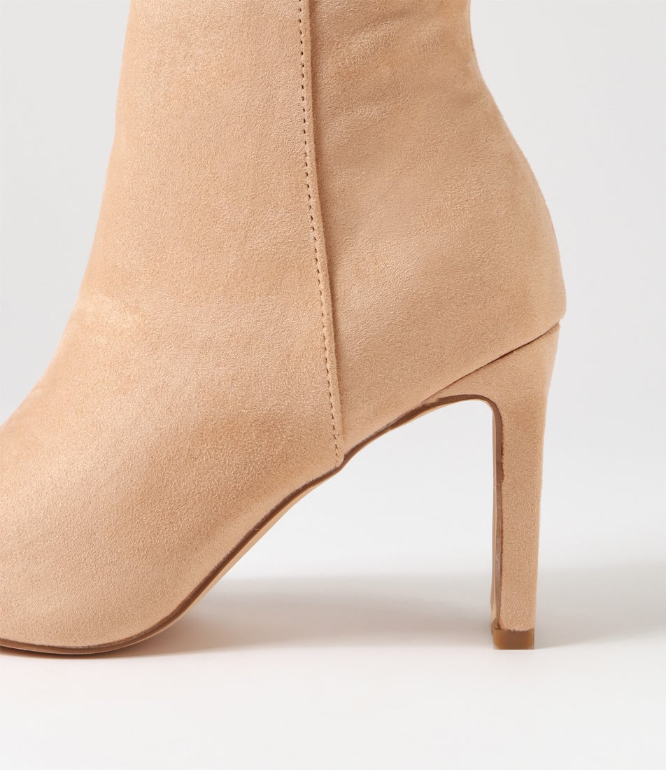 Effigy Cashew Microsuede Ankle Boots
