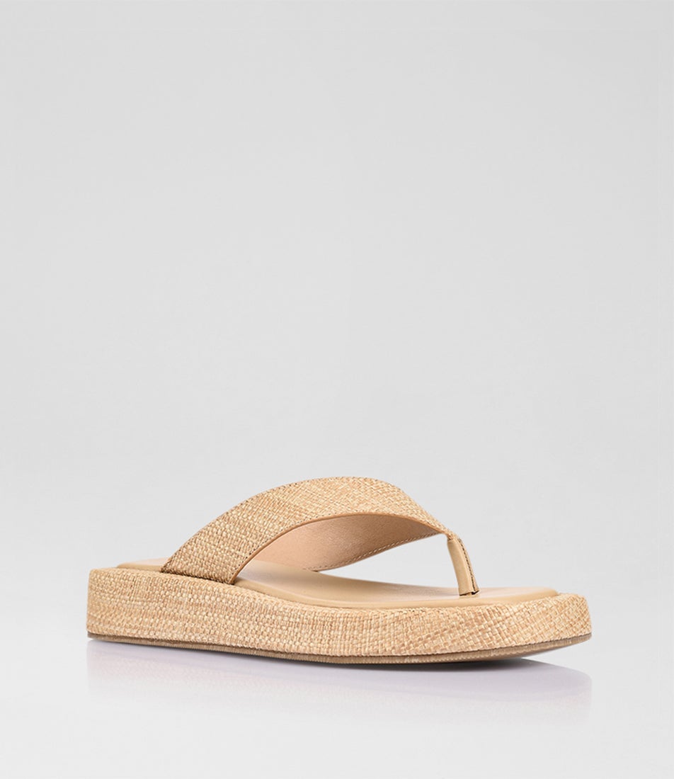 Bouncer 2 Natural Raffia Slides