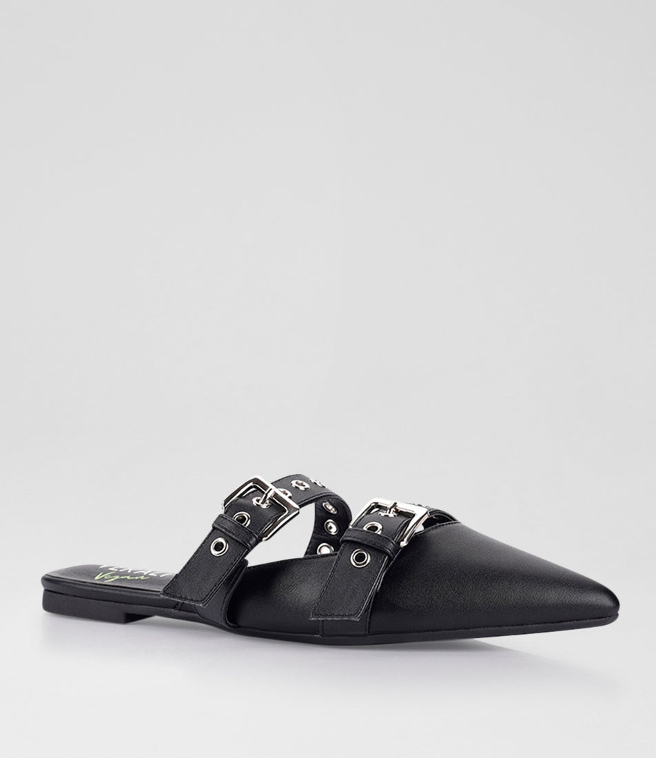 Indianna Black Mules