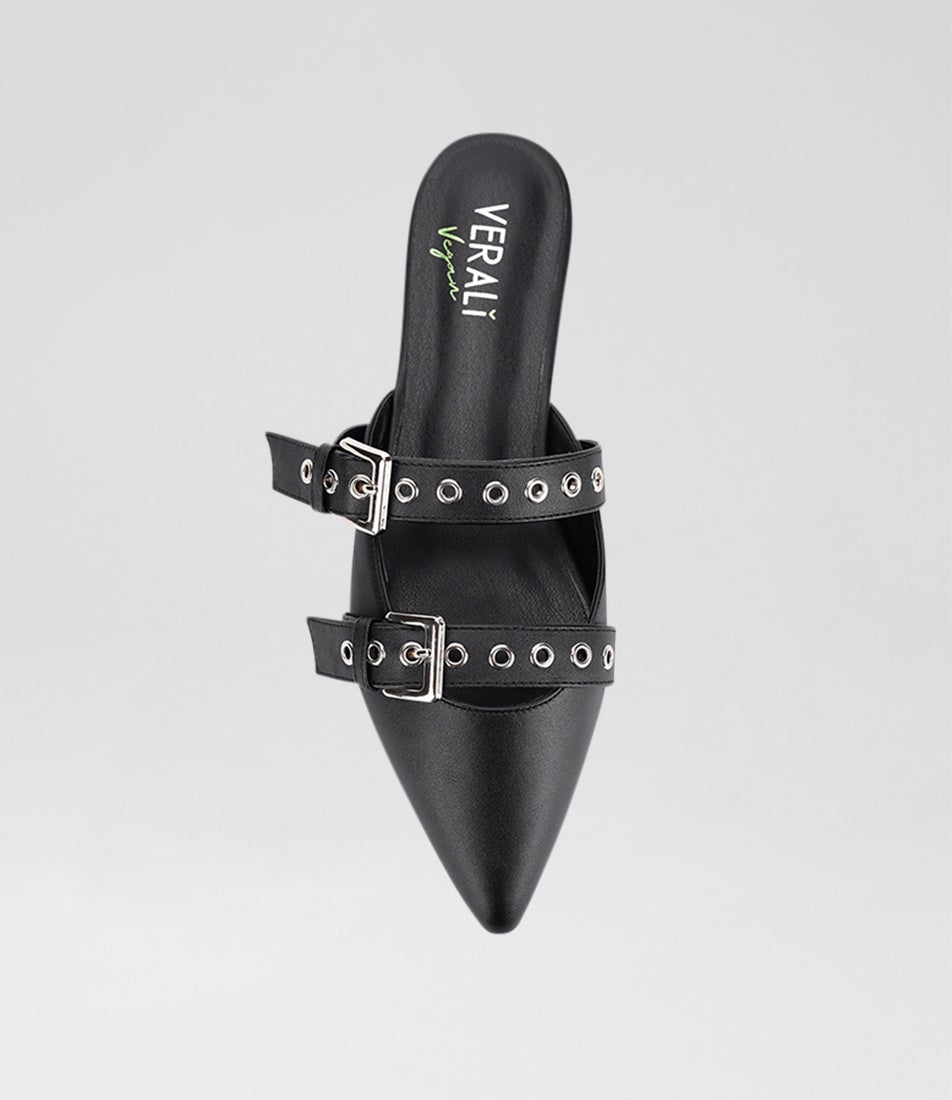 Indianna Black Mules