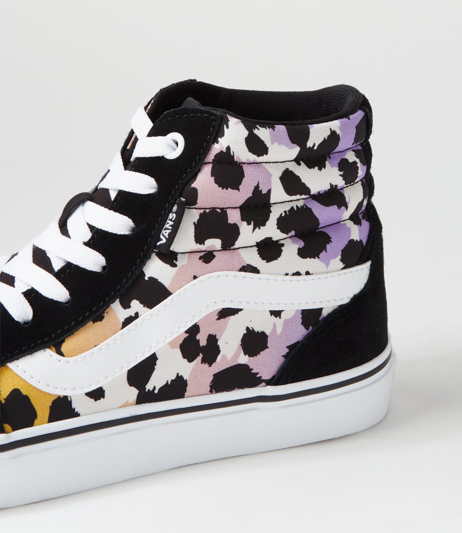 Filmore Hi W Purple Multi Animal Leather Sneakers