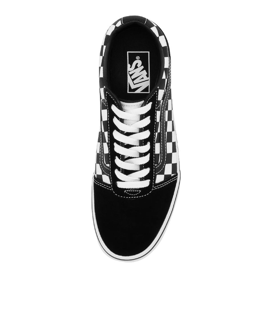 Ward M Black White Check Canvas Sneakers