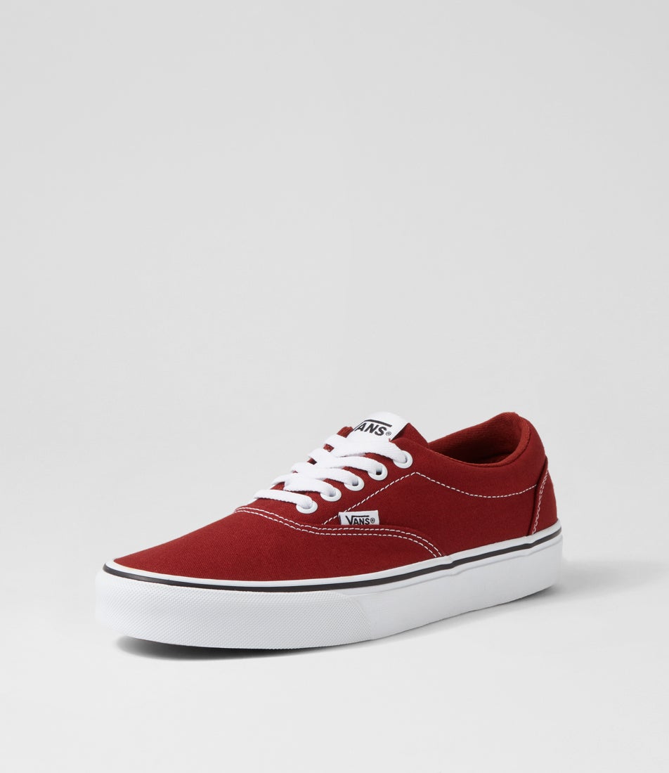 Doheny M Dark Red White Canvas Sneakers Doheny M Dark Red White Canvas Sneakers