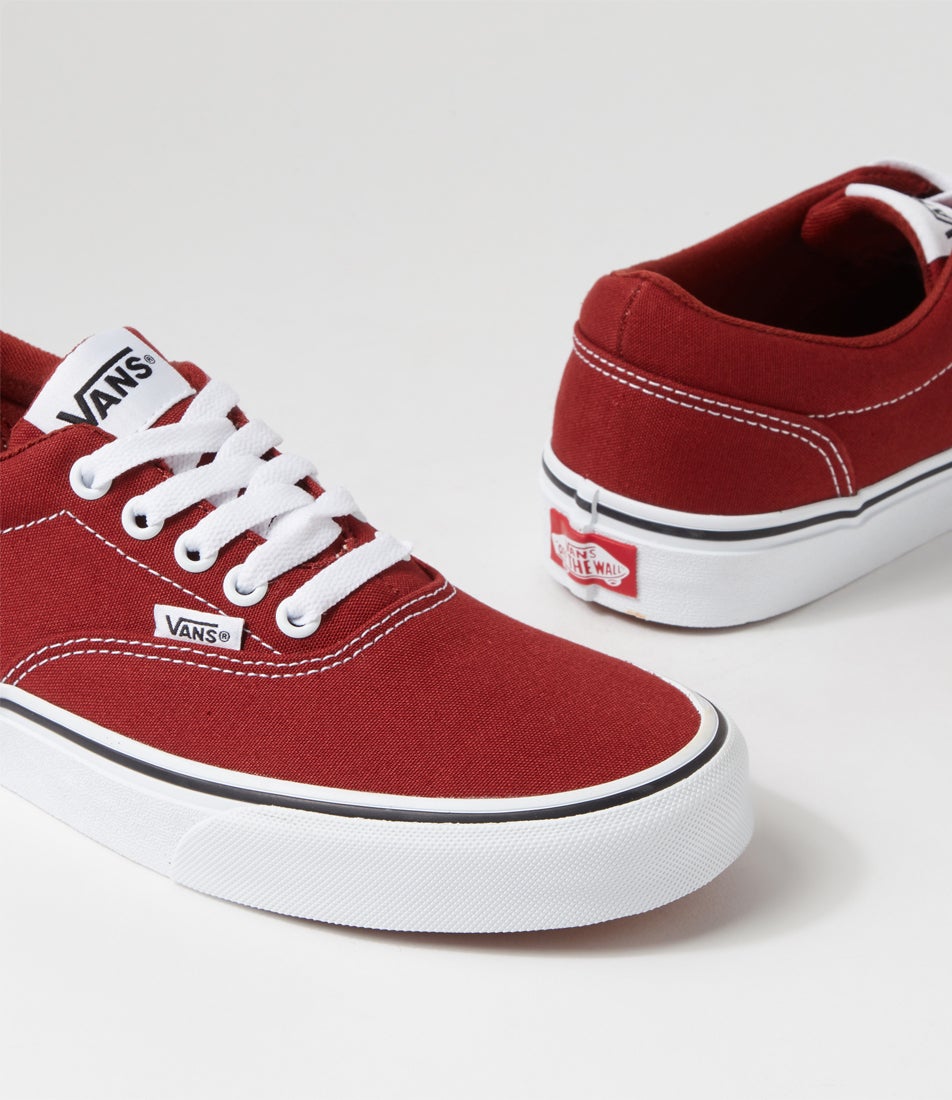 Doheny M Dark Red White Canvas Sneakers Doheny M Dark Red White Canvas Sneakers