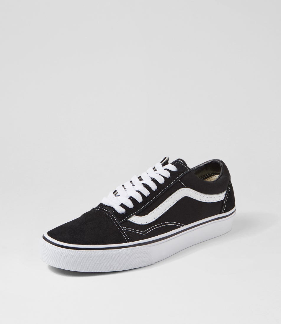 Old Skool M Black White Suede Canvas Sneakers