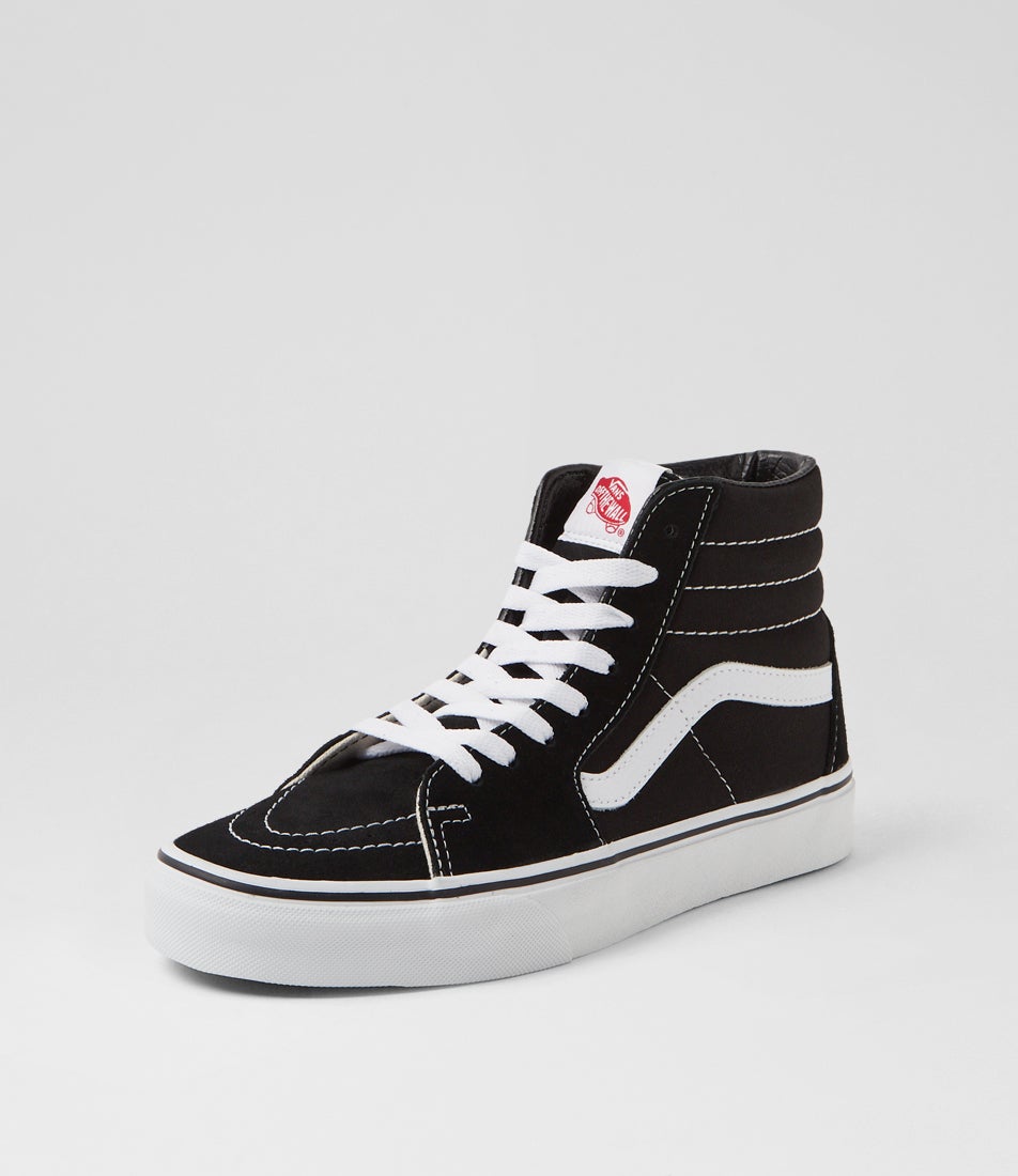 Sk8 Hi W Black White Suede Canvas Sneakers Sk8 Hi W Black White Suede Canvas Sneakers