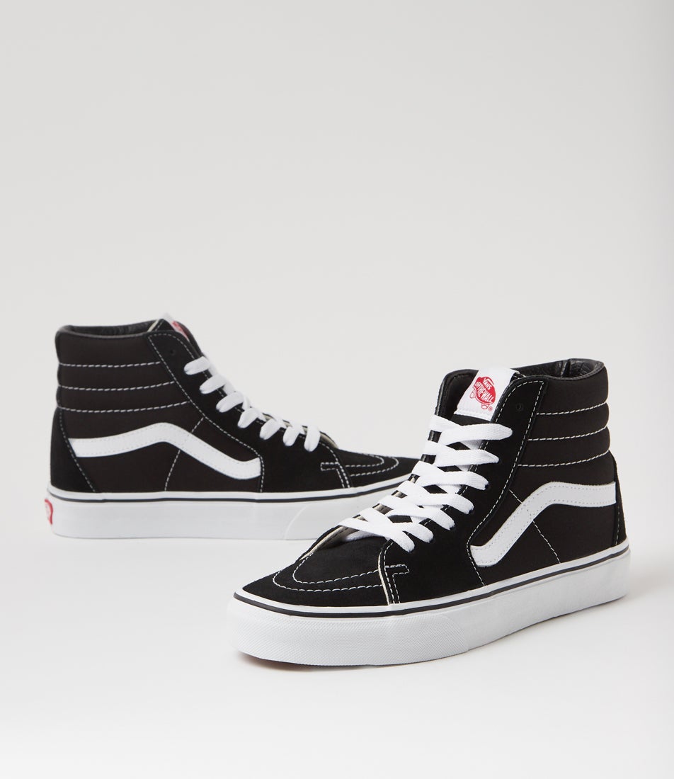Sk8 Hi W Black White Suede Canvas Sneakers Sk8 Hi W Black White Suede Canvas Sneakers