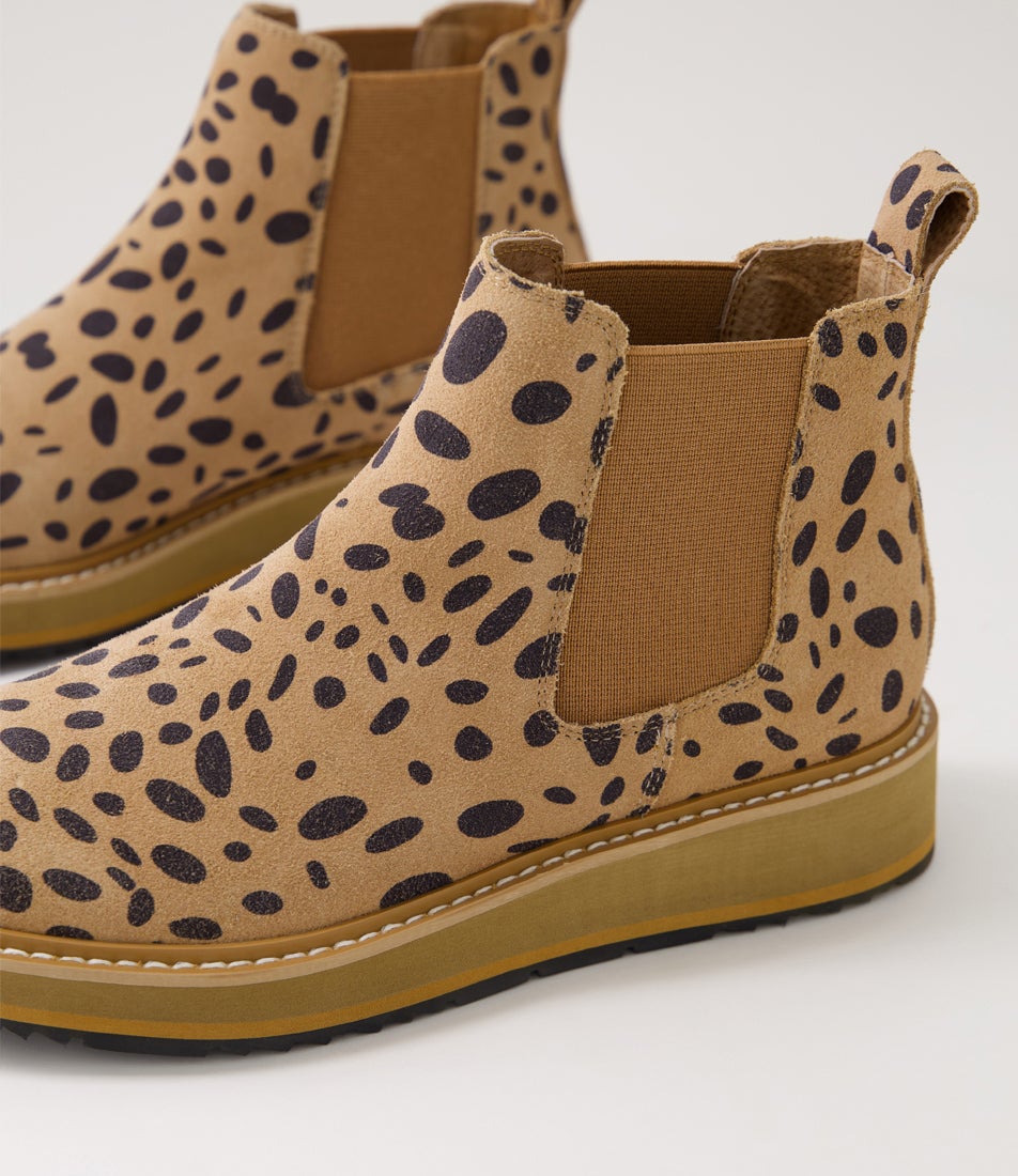 Jade Cheetah Leather Chelsea Boots