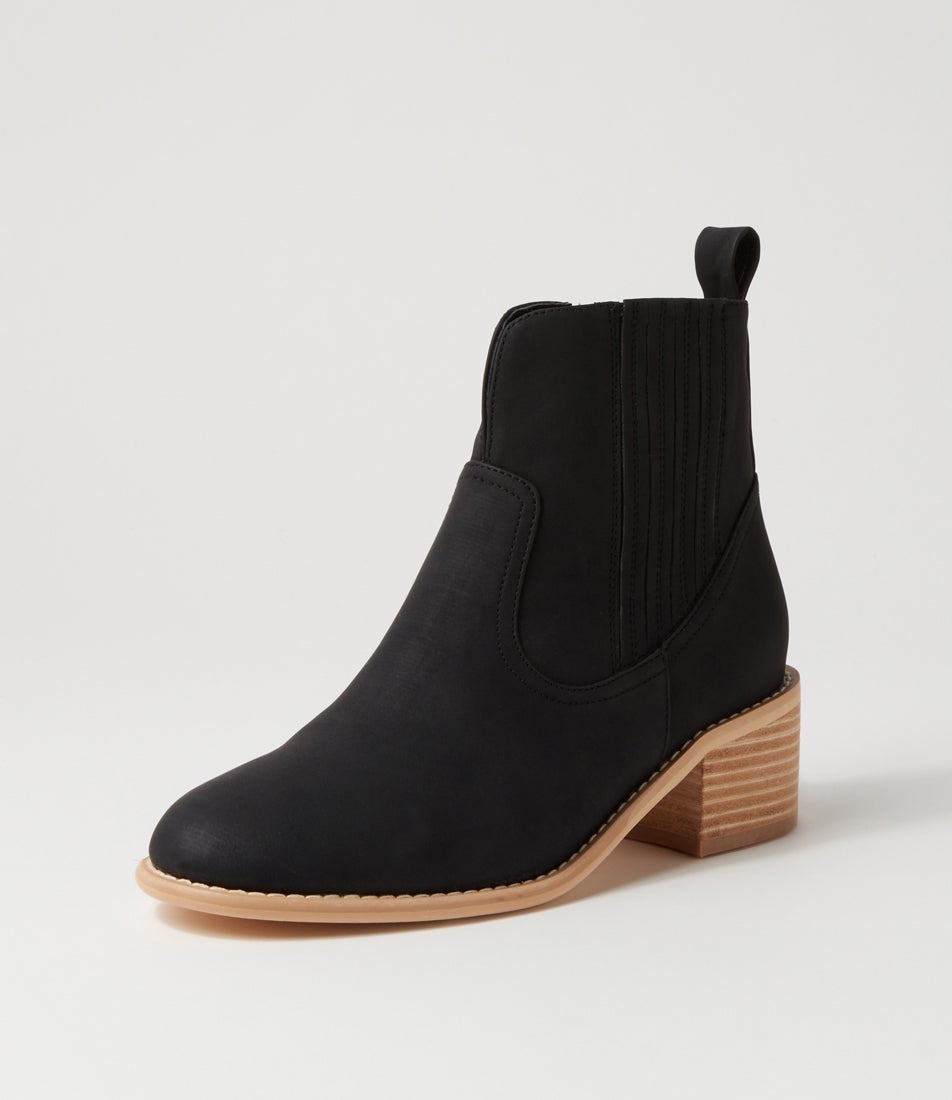 Margo Boot Black Nubuck Pu Chelsea Boots