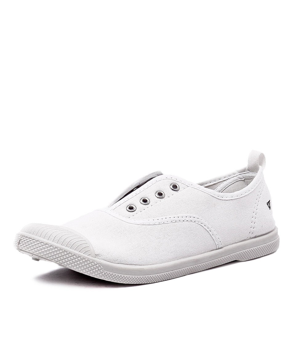 Euro Plimsole-White-Canvas