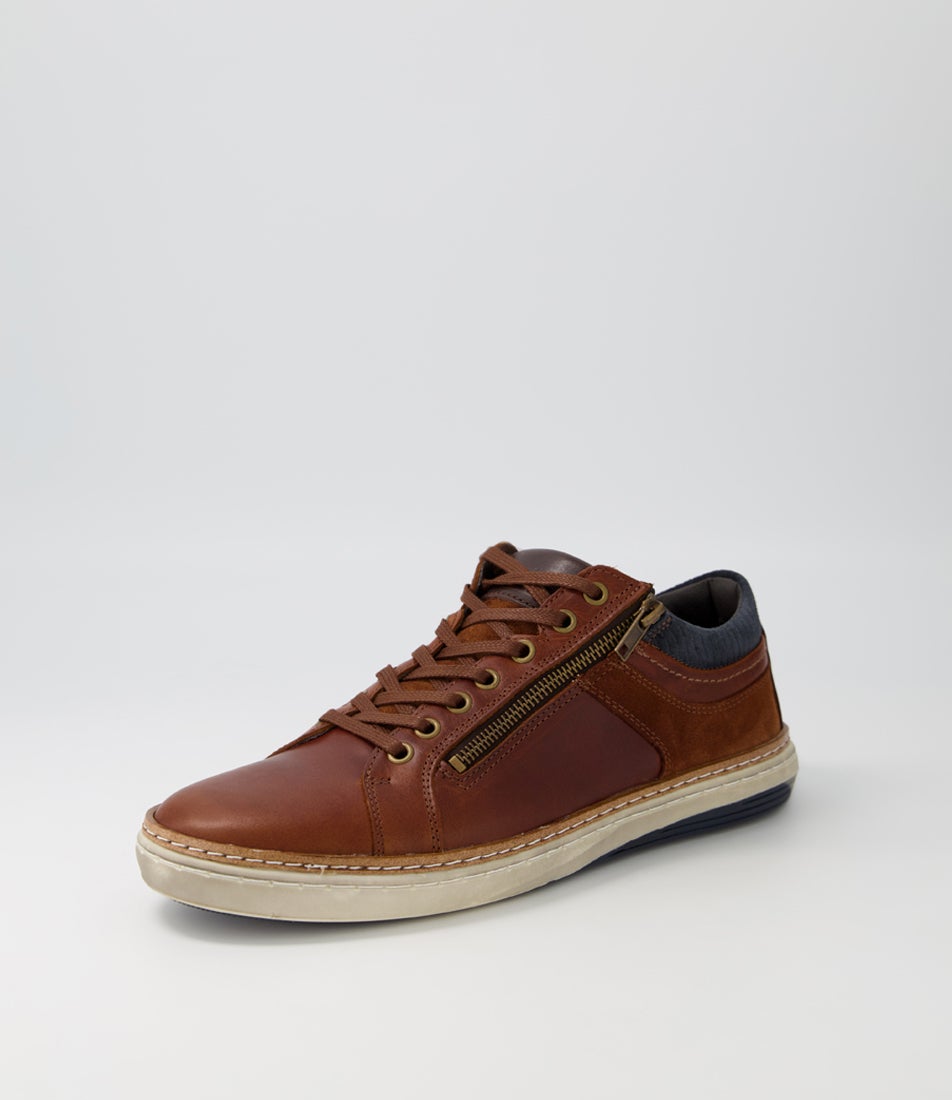 Whistle Tan Leather Sneakers