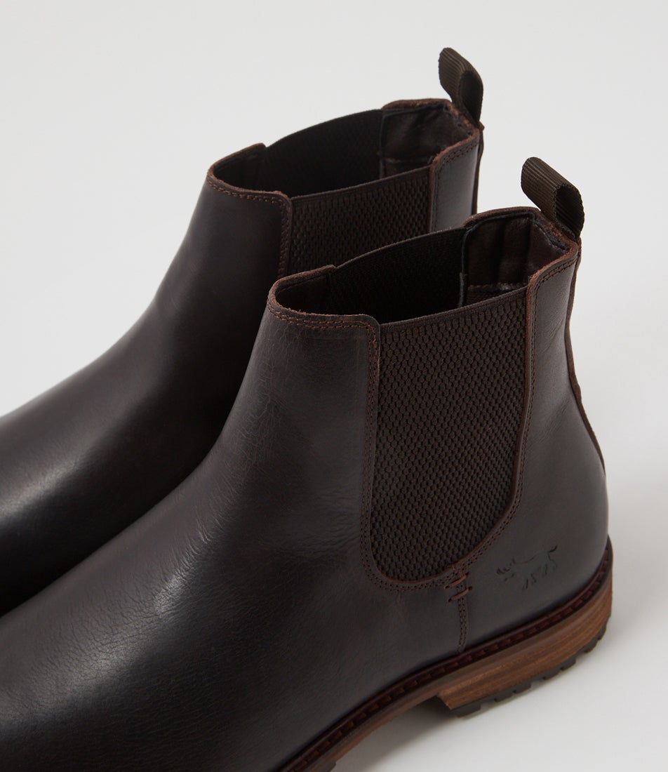 Bern Dark Brown Leather Chelsea Boots