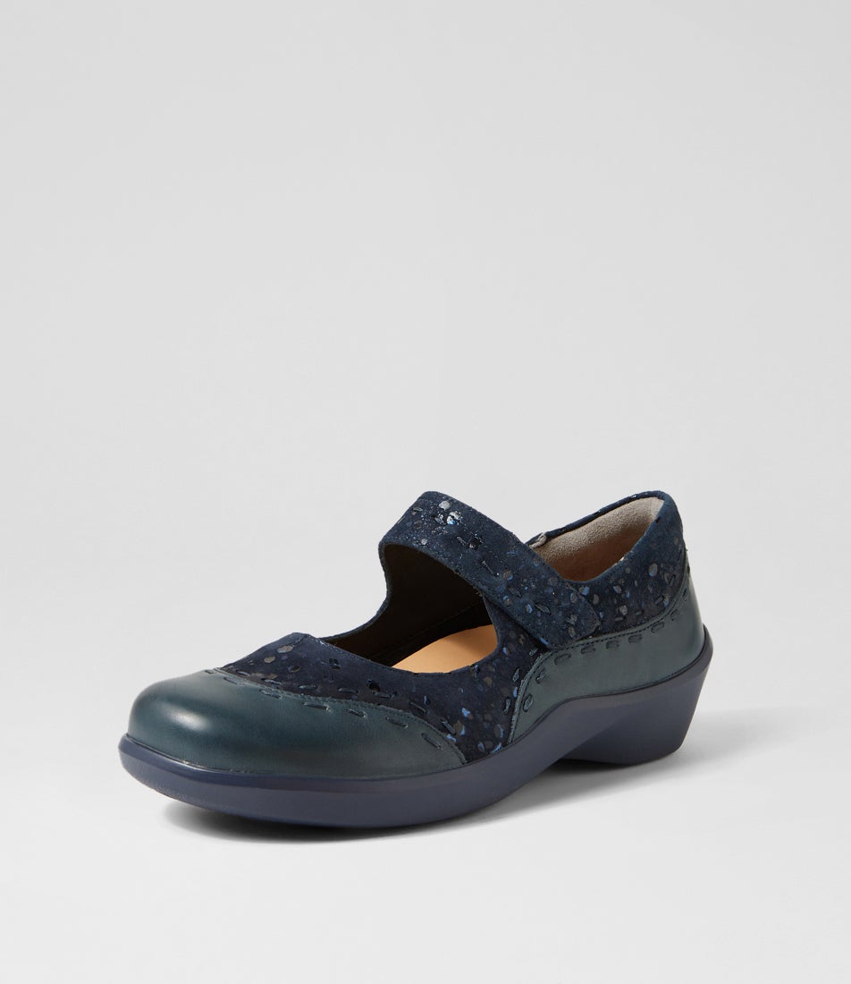 Gummibear W-Zr-Navy-Navy Sparkle-Leather-Suede