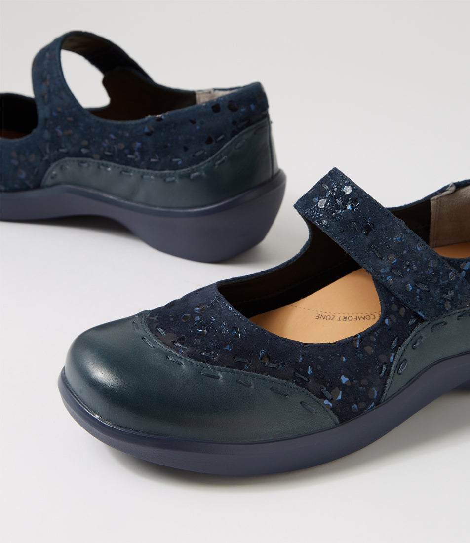Gummibear W-Zr-Navy-Navy Sparkle-Leather-Suede