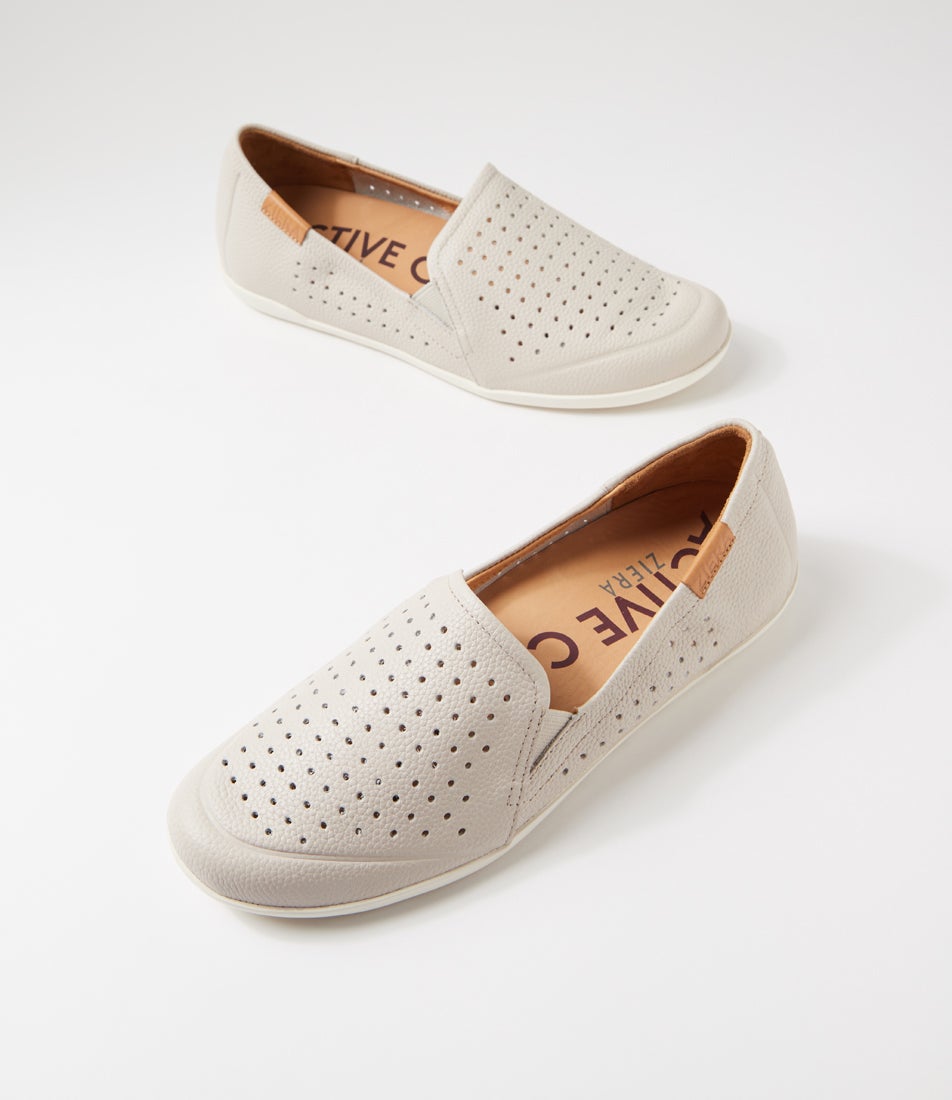 Liana W Almond Tumble Leather Loafers
