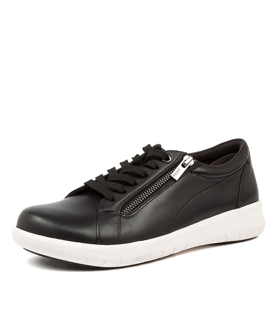 Solar Xf Black White Leather Sneakers