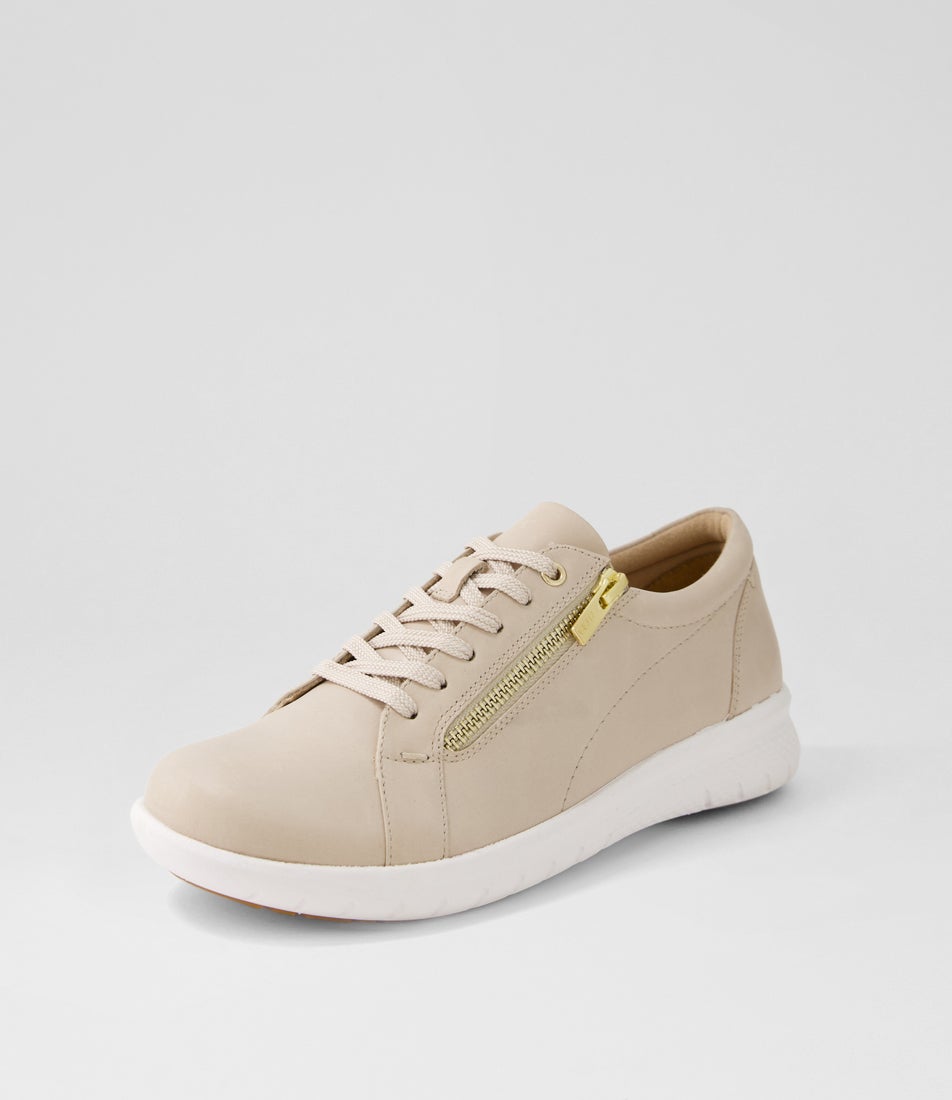 Solar Xf Almond White Leather Sneakers