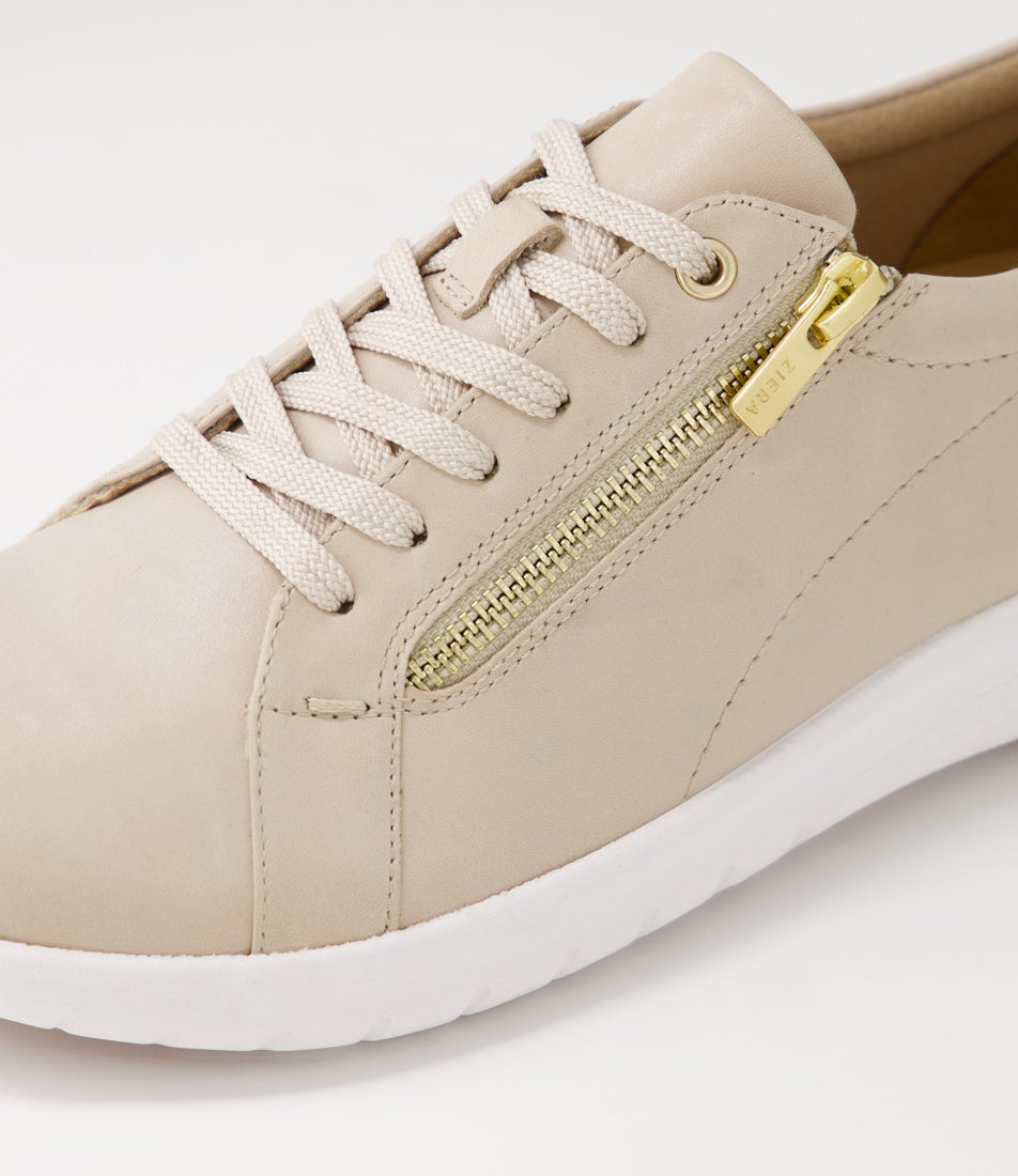 Solar Xf Almond White Leather Sneakers