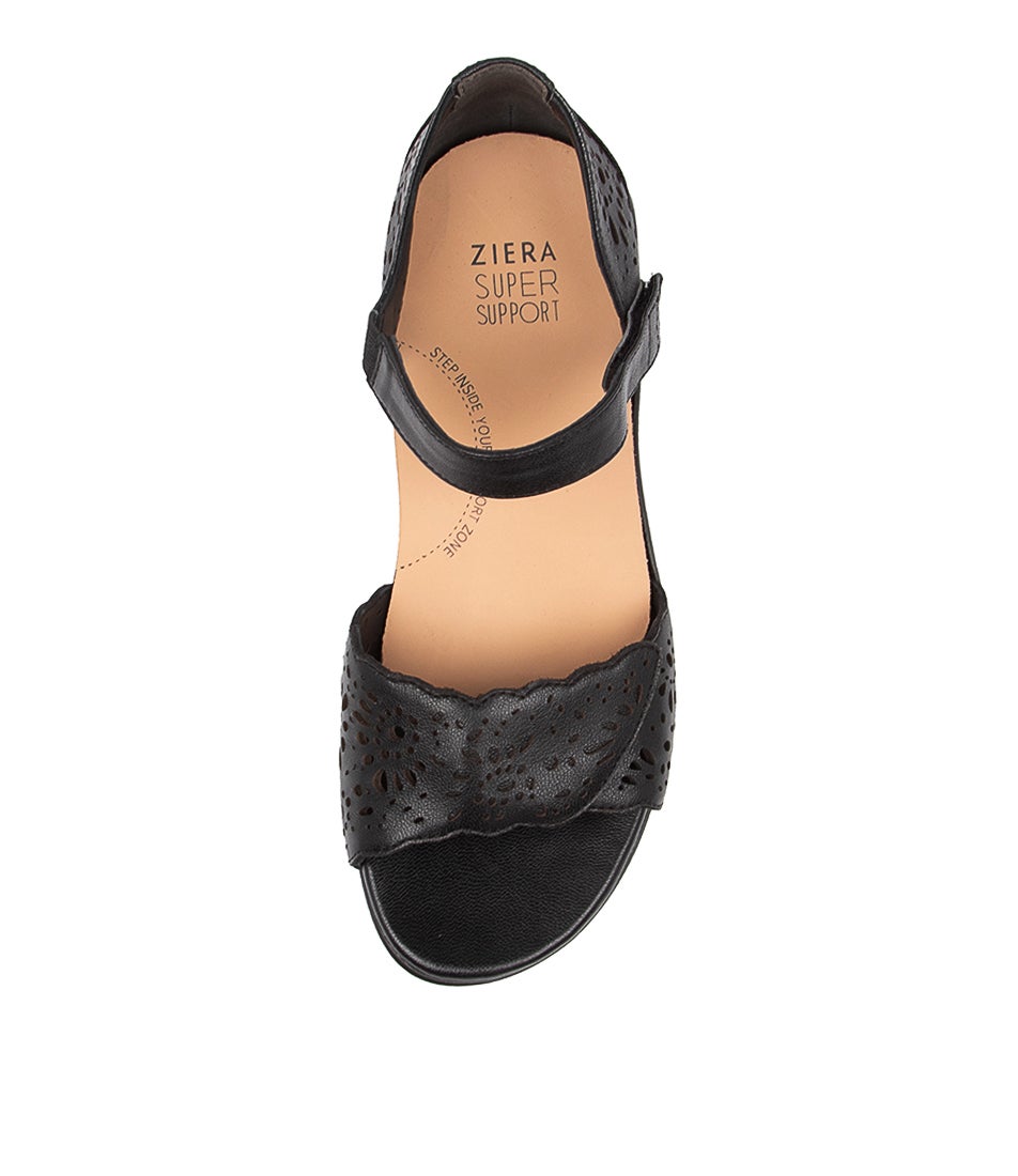 Dusty W Black Leather