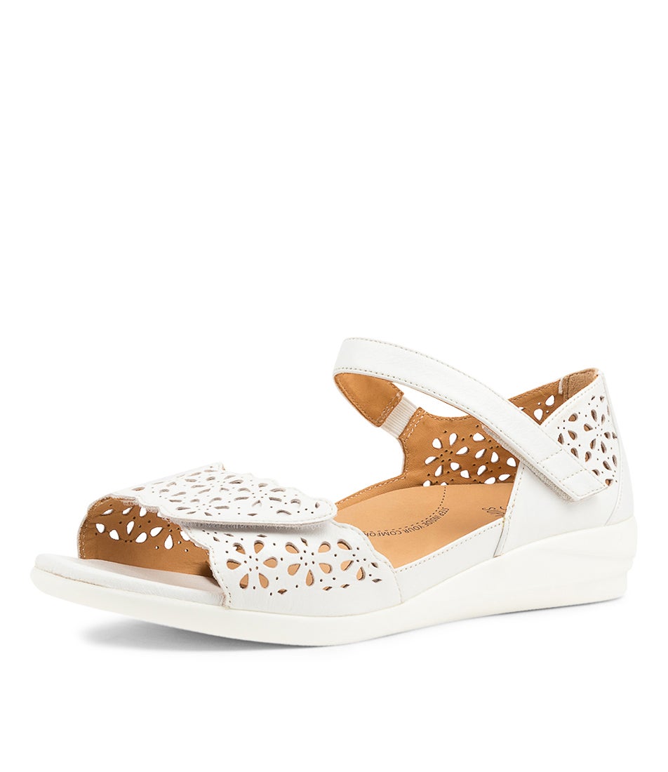 Dusty W White Leather