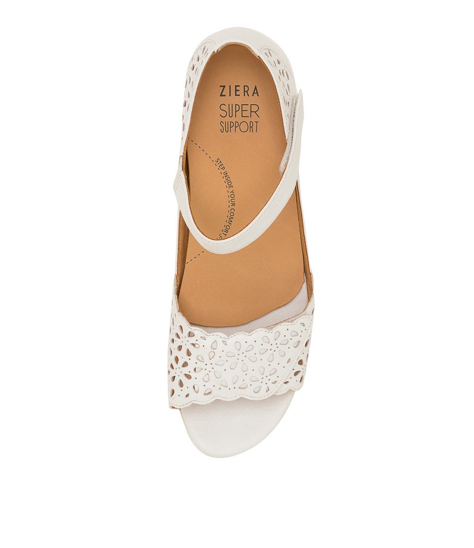 Dusty W White Leather