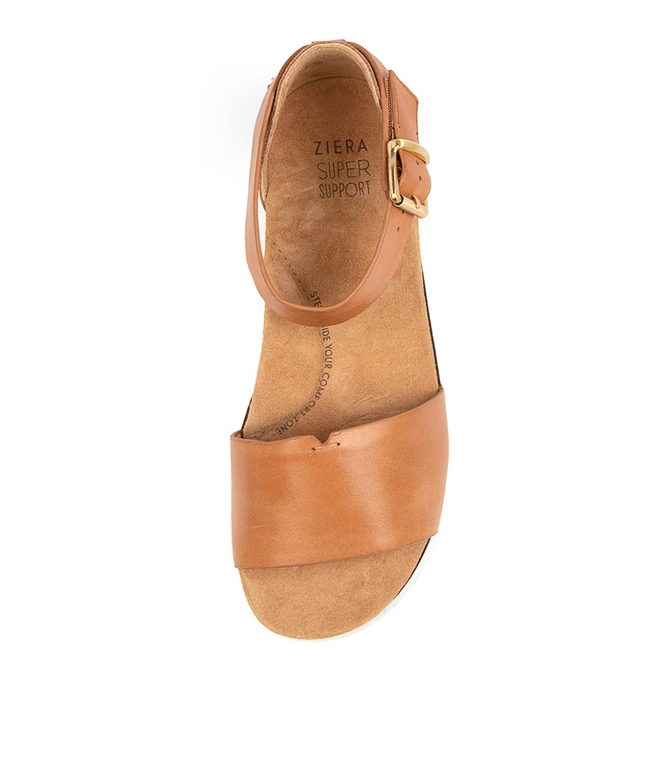 Beverly Xw Tan-White Leather Sandals