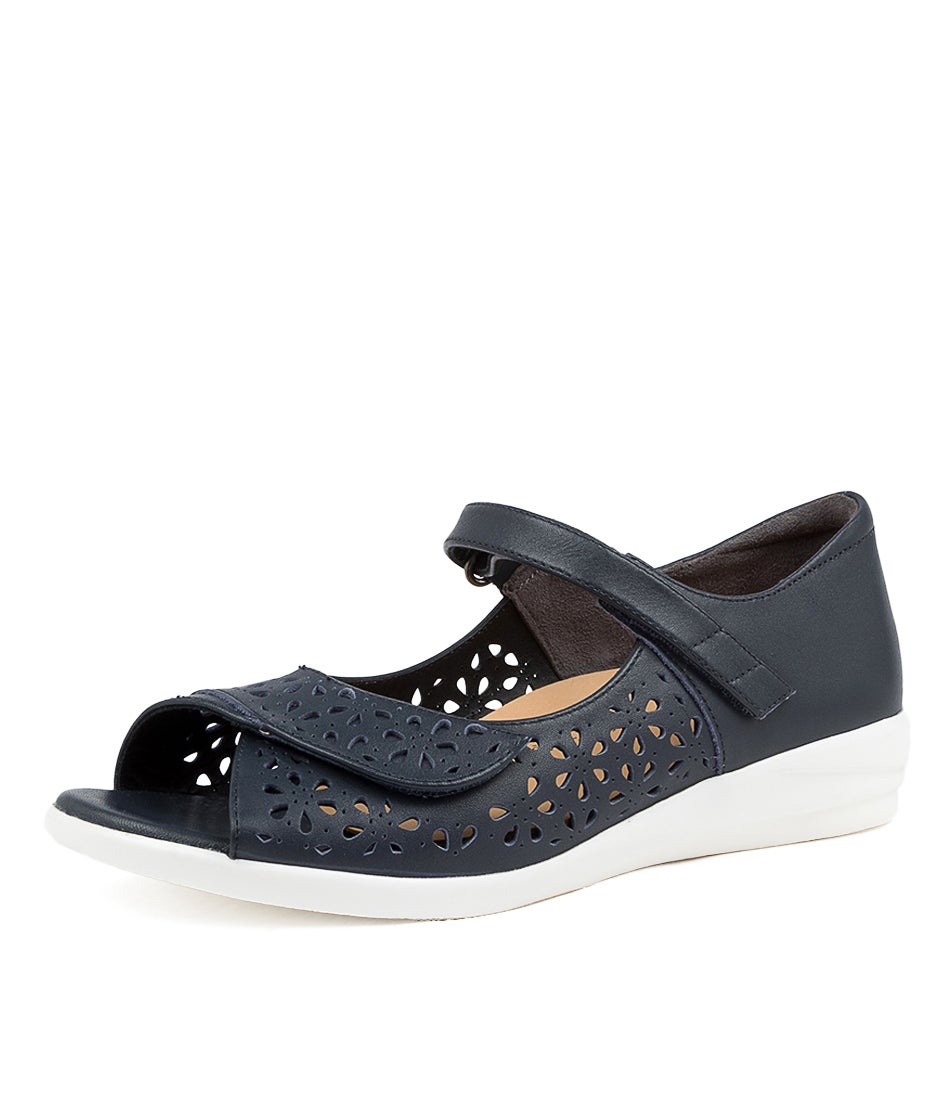 Daffodil W Navy Leather