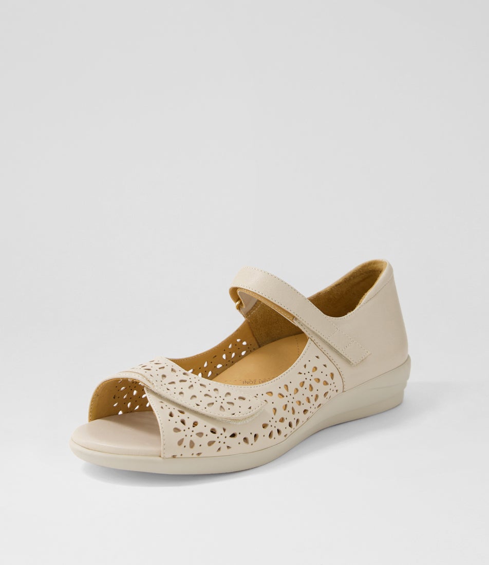 Daffodil W Almond Leather Sandals