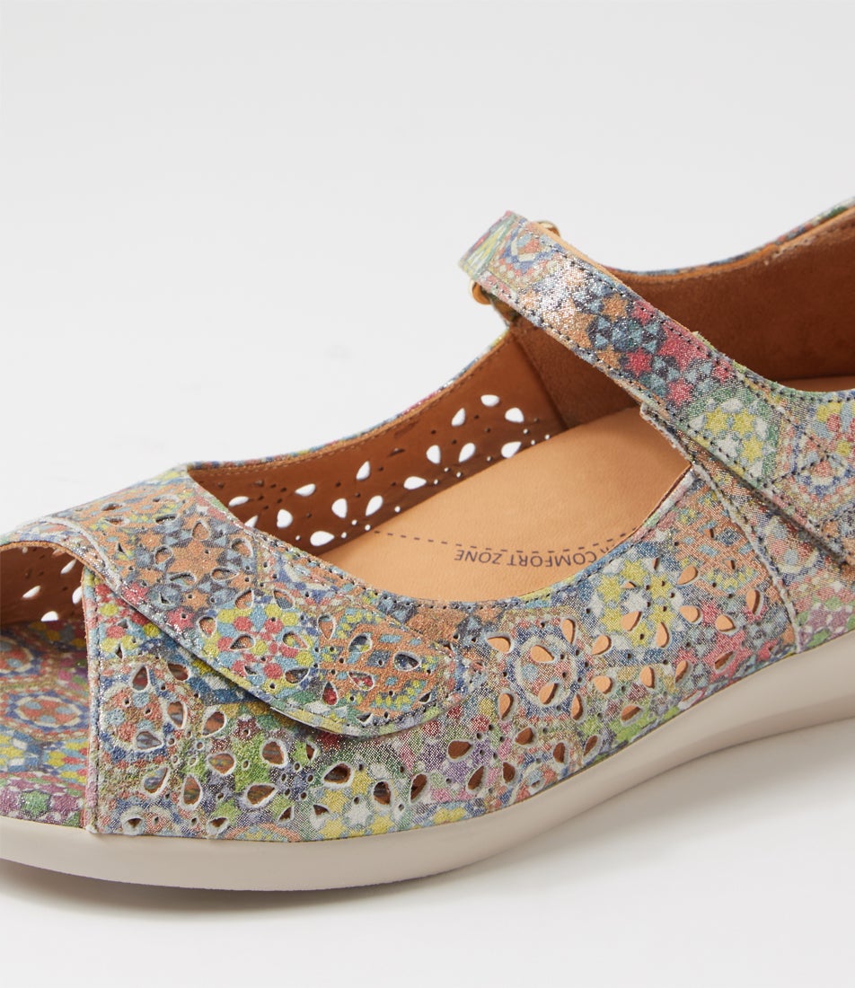 Daffodil W Orange Multi Leather Sandals