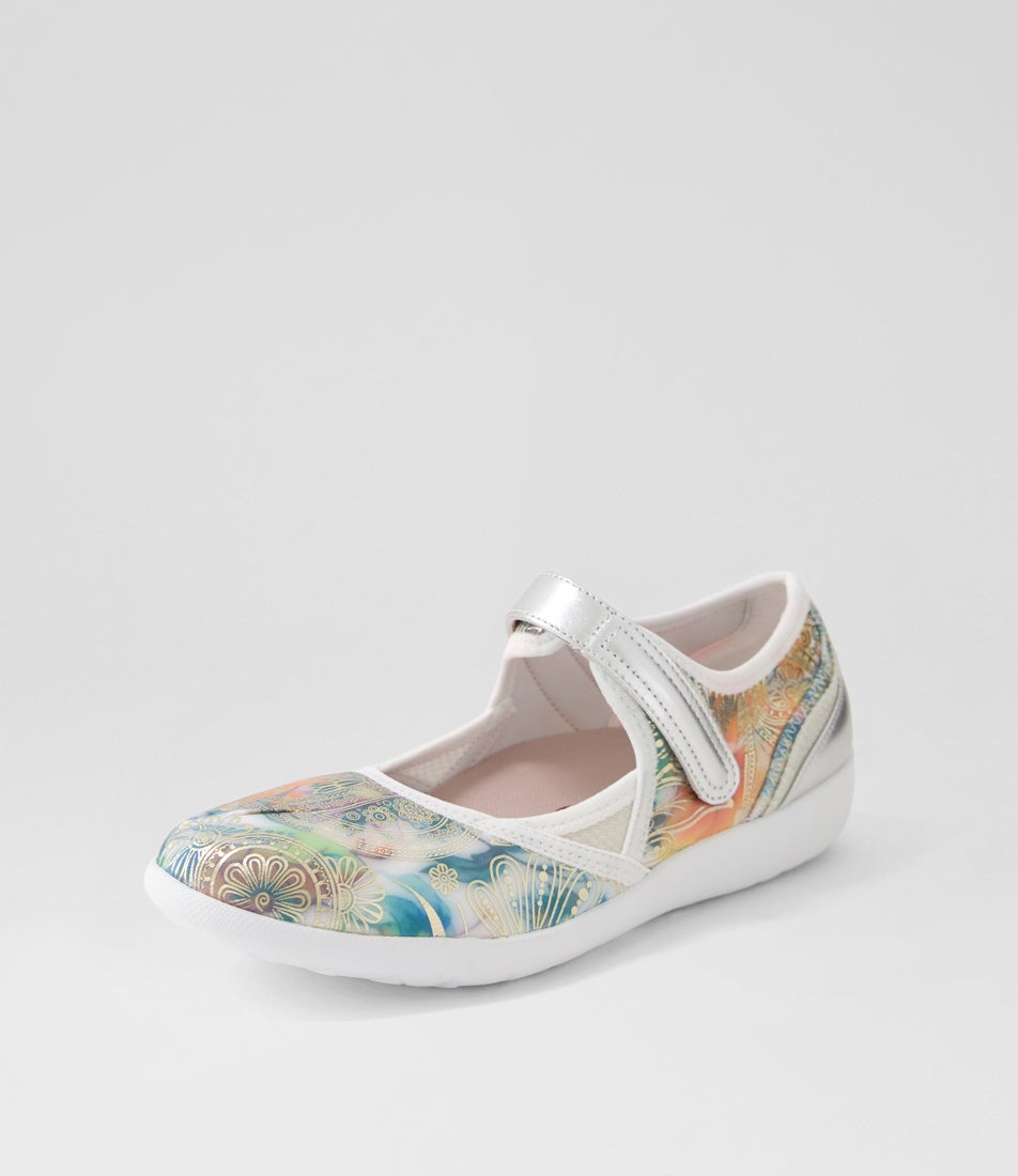Ushery Xf Spring Garden Silver Neoprene Sneakers
