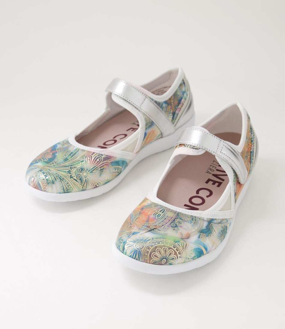 Ushery Xf Spring Garden Silver Neoprene Sneakers