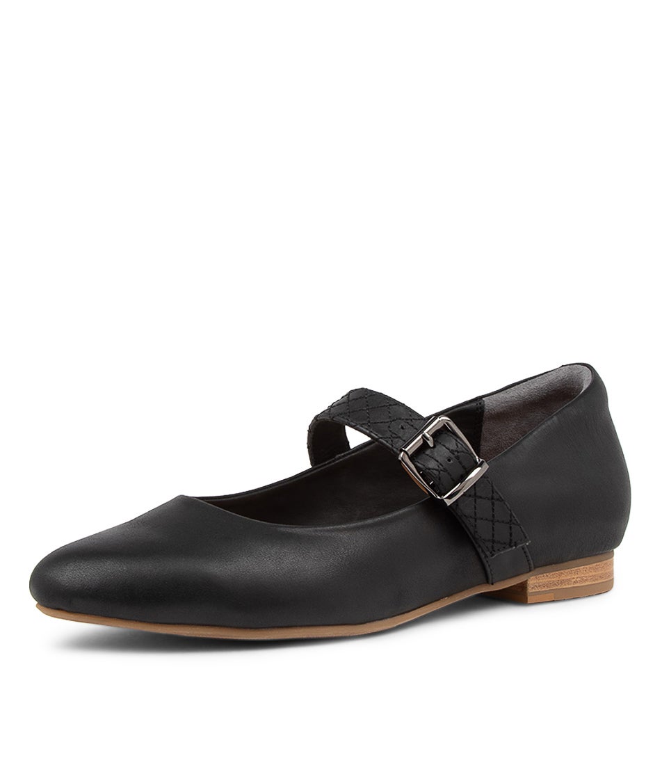 Lojas Xw Black Leather Mary Janes