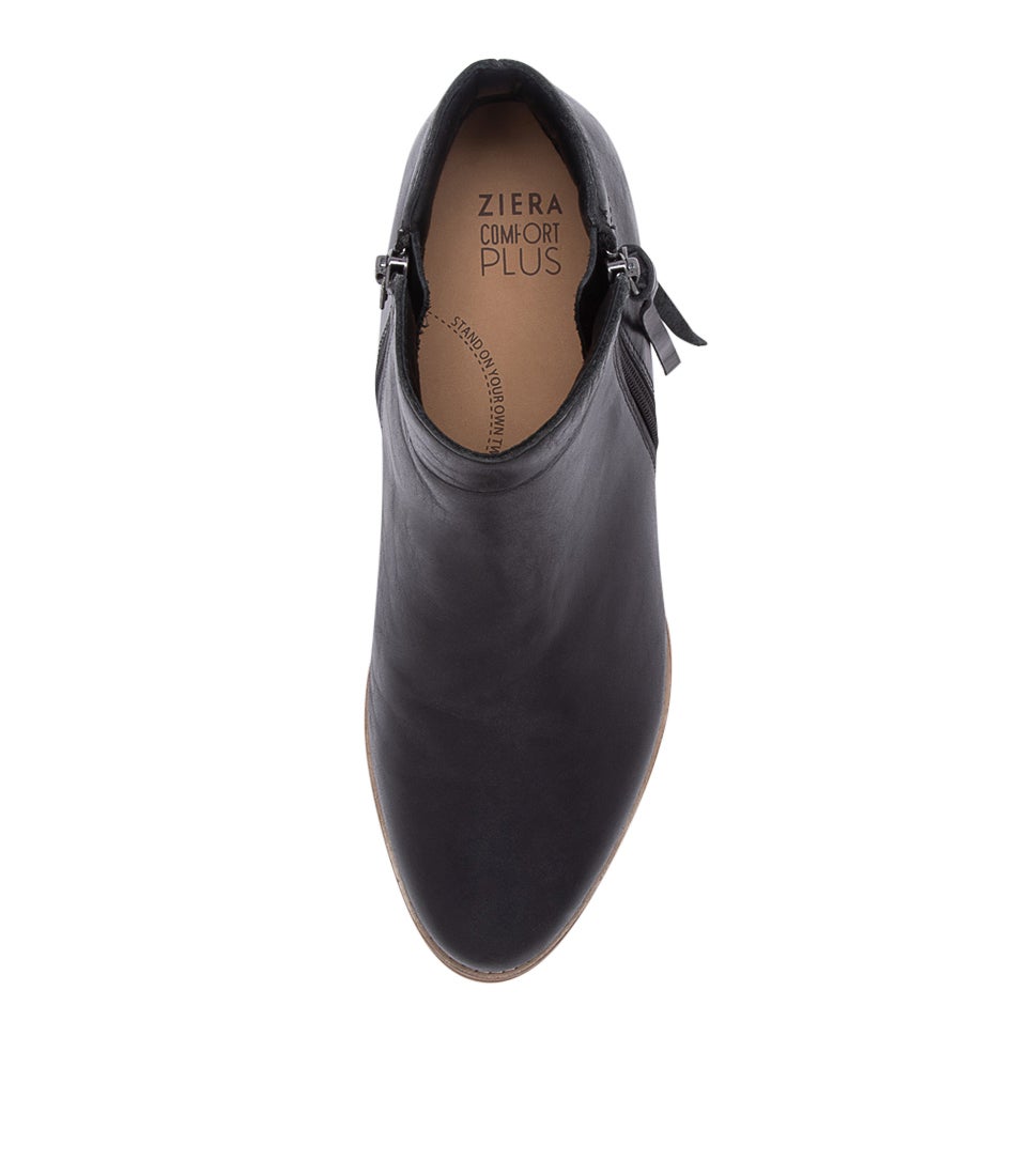 Vendas Xf Black Leather Ankle Boots Nh