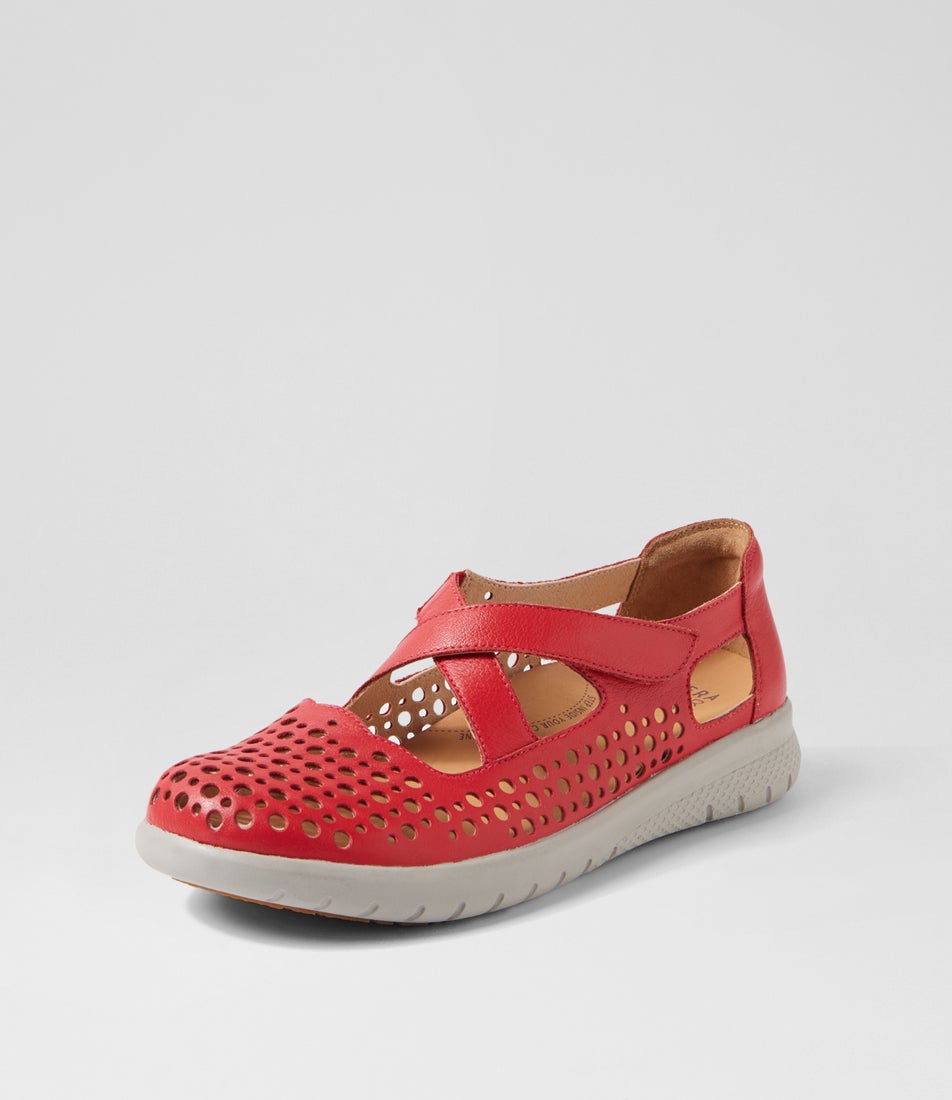 Sachet Xf Red Leather Flat Shoes