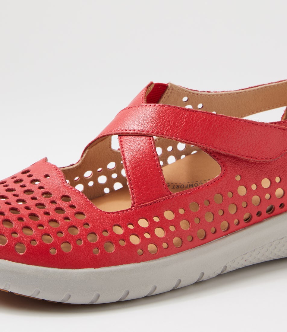 Sachet Xf Red Leather Flat Shoes