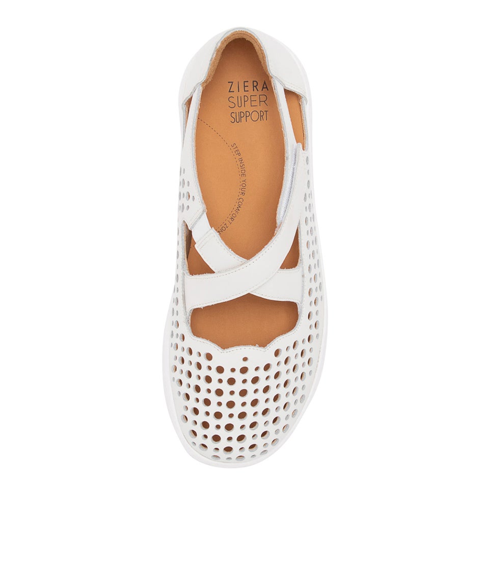Sachet Xf White Leather Flat Shoes