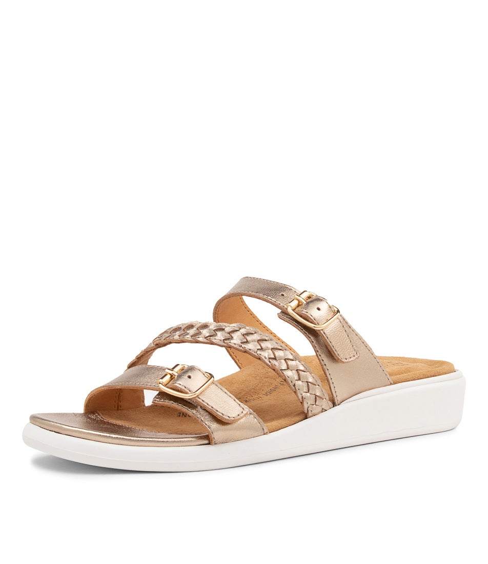 Ianna W Champagne Leather Sandals