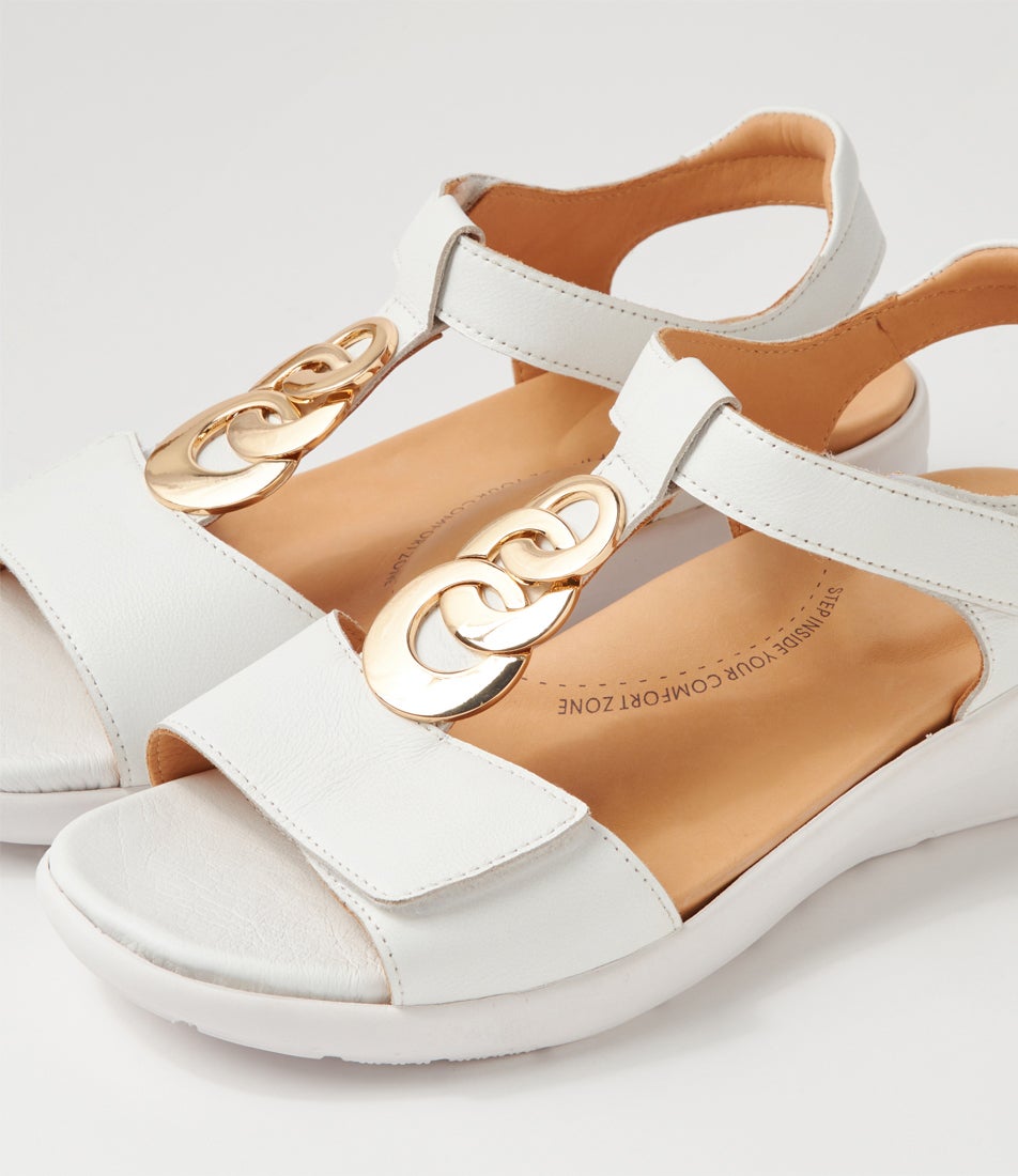 Navvon Xw White Leather Sandals