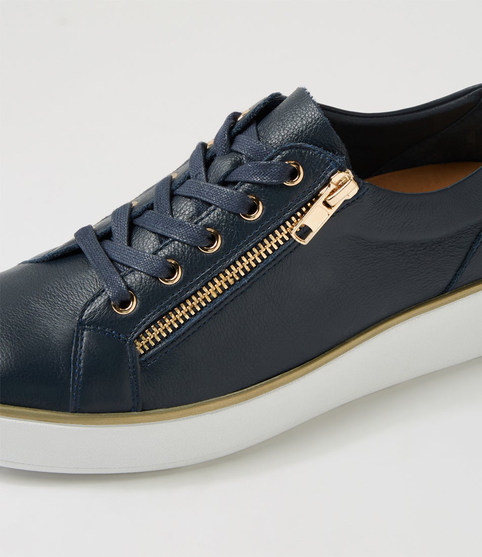 Zissy W Navy White Leather Sneakers