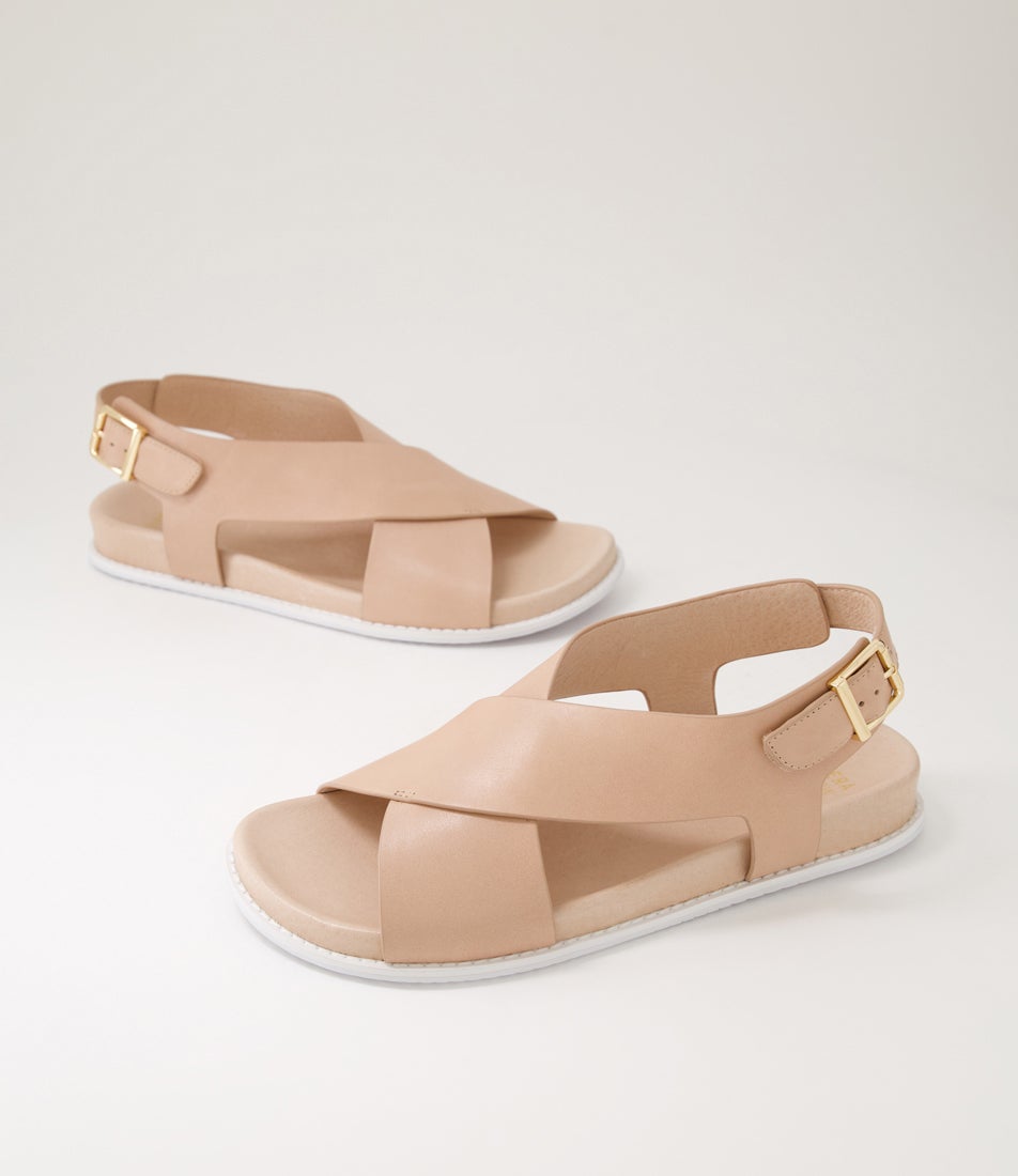Hanako W Blush Leather Sandals