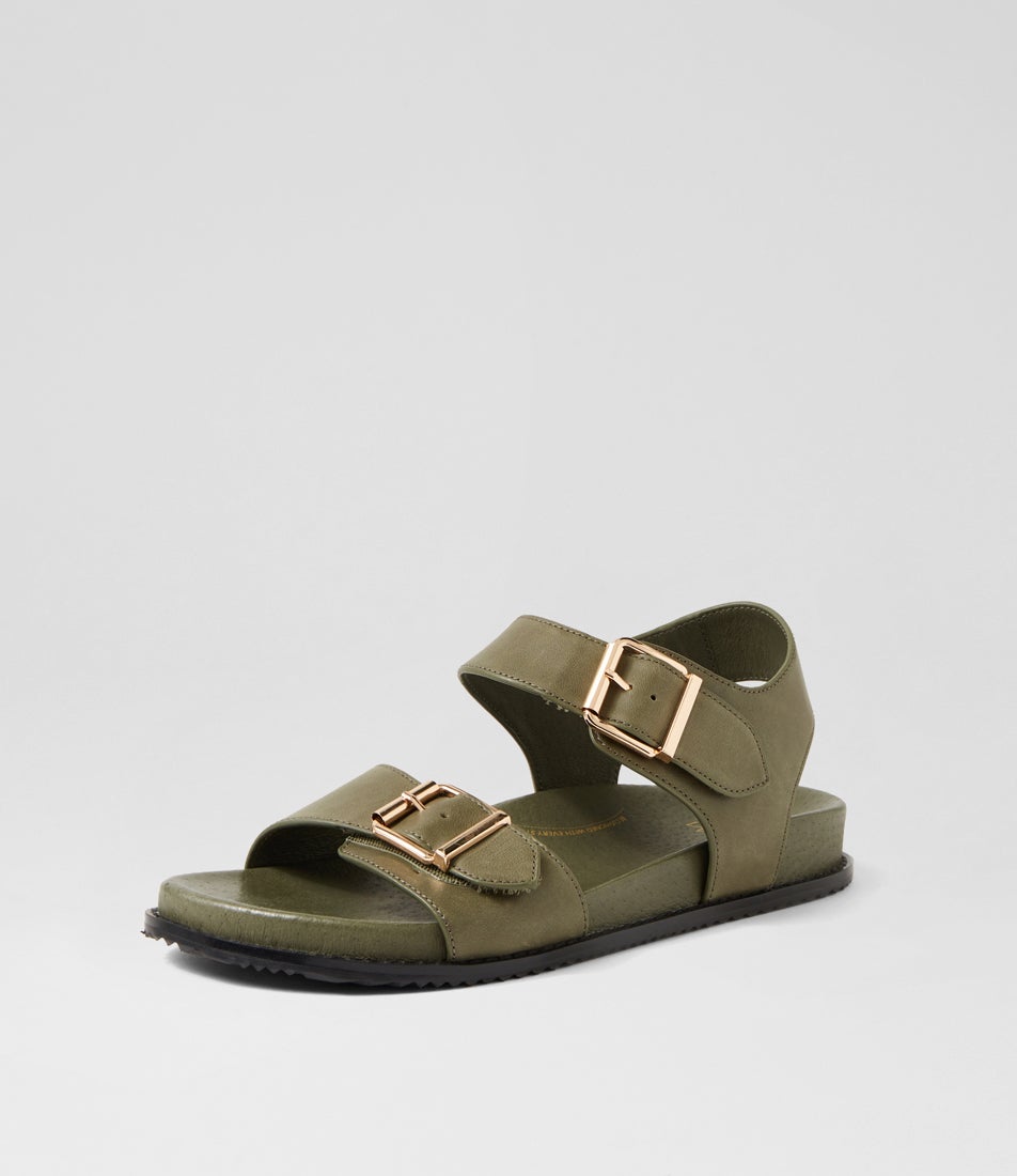 Hastice W Olive Leather Sandals
