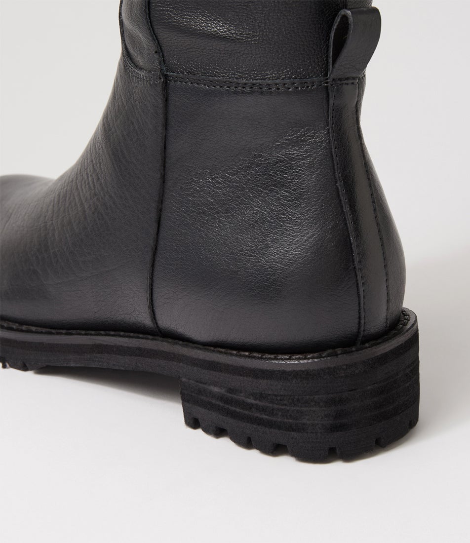 Marthe W-Zr-Black-Black Heel-Leather-Stretch Smooth